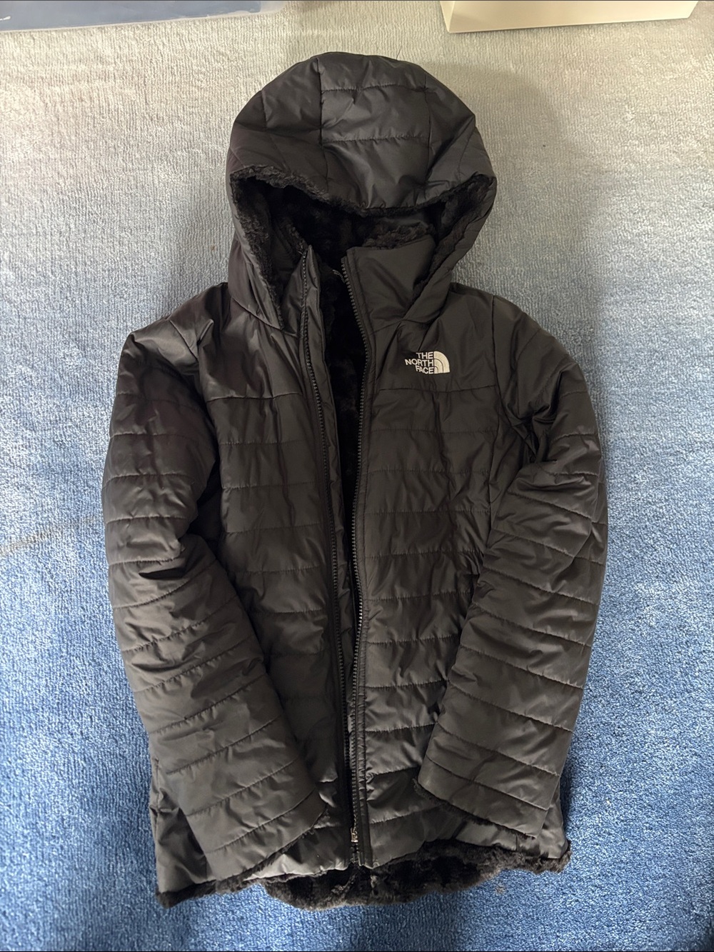 The North Face Kids Black Puffer Jacket with Hood